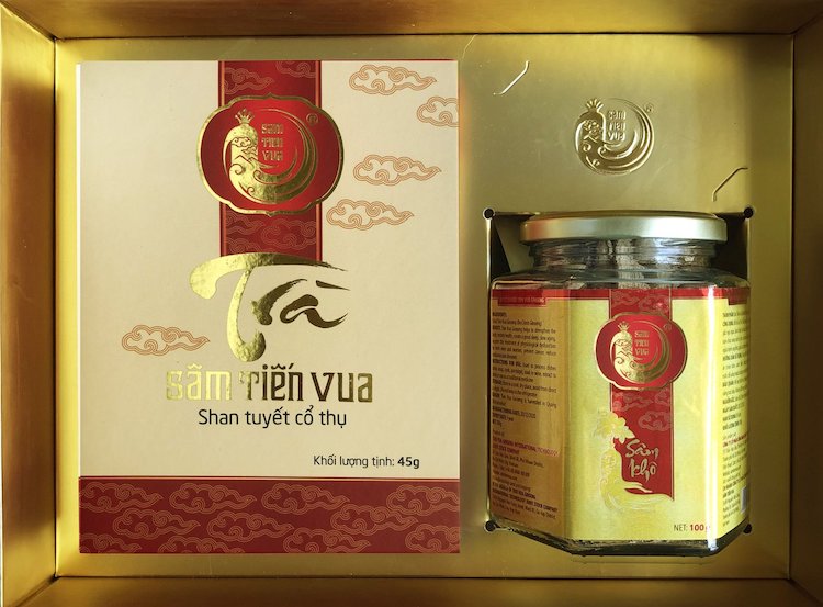 Một loại trà được chế biến từ thảo dược Sâm Tiến Vua